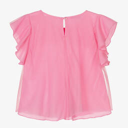Elsy-Girls Pink Tulle Blouse  | Childrensalon Outlet