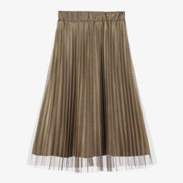 Elsy-Girls Shimmering Gold Tulle Skirt | Childrensalon Outlet