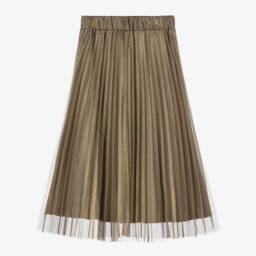 Elsy-Girls Shimmering Gold Tulle Skirt | Childrensalon Outlet