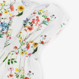 couture by Elsy-Girls Silky Ivory Blossom Romper | Childrensalon Outlet