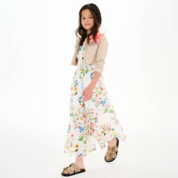 couture by Elsy-Girls Silky Ivory Blossom Romper | Childrensalon Outlet