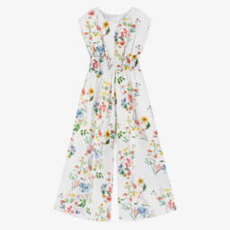 couture by Elsy-Girls Silky Ivory Blossom Romper | Childrensalon Outlet
