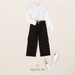 إلسي-قميص نجوم ديامونتي لون أبيض للبنات | Childrensalon Outlet