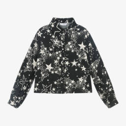 إلسي-قميص بنقشة نجوم فيسكوز لون أسود للبنات | Childrensalon Outlet