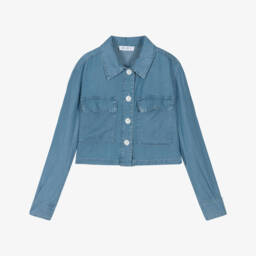 couture by Elsy-Girls Stylish Blue Button Jacket | Childrensalon Outlet