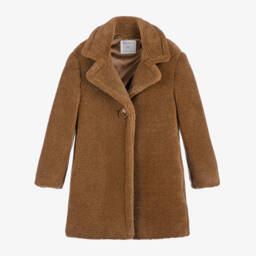 Elsy-Girls Tan Fleece Overcoat | Childrensalon Outlet
