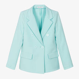 Elsy-Girls Turquoise Blue Crêpe Blazer | Childrensalon Outlet