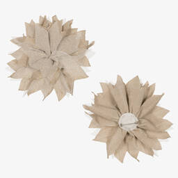 Elsy-بلوز وبروش قطن بوبلين لون أبيض للبنات | Childrensalon Outlet