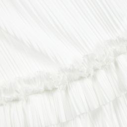 Elsy-Белая плиссированная блузка для девочек | Childrensalon Outlet