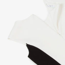 couture by Elsy-Ivory & Ebony Striped Girls' Romper | Childrensalon Outlet