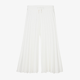 إلسي-بنطلون كريب بطيات لون عاجي للبنات | Childrensalon Outlet