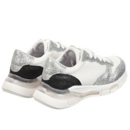 Elsy-Teen Silver & White Trainers | Childrensalon Outlet