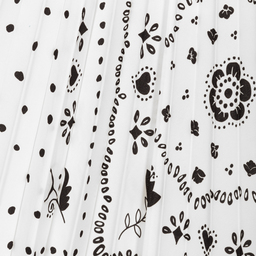 إلسي-تنورة ماكسي شيفون بكسرات لون أبيض وأسود | Childrensalon Outlet