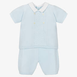 Emile et Rose-Голубой трикотажный топ и шорты | Childrensalon Outlet