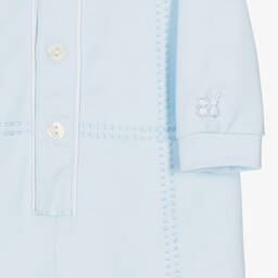 Emile et Rose-Baby Boys Blue Cotton Romper | Childrensalon Outlet