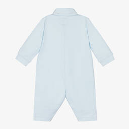 Emile et Rose-Baby Boys Blue Cotton Romper | Childrensalon Outlet