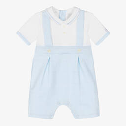 Emile et Rose-Baby Boys Blue Cotton Shortie | Childrensalon Outlet