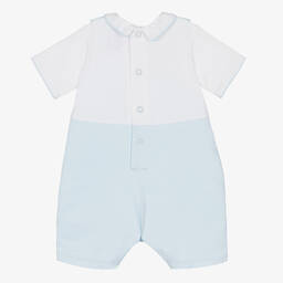 Emile et Rose-Baby Boys Blue & White Cotton Shortie | Childrensalon Outlet