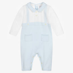 Emile et Rose-Бело-голубой ромпер для малышей | Childrensalon Outlet