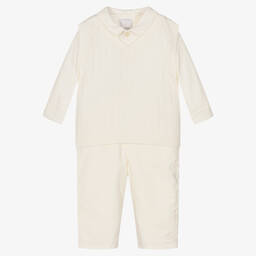 Emile et Rose-Baby Boys Ivory Trouser Set | Childrensalon Outlet