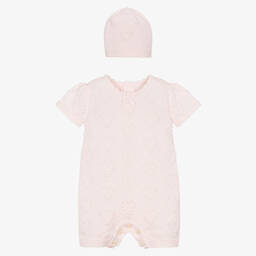Emile et Rose-Baby Girls Pink Cotton Knit Shortie Set | Childrensalon Outlet