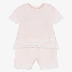 Emile et Rose-Розовый трикотажный топ и шорты | Childrensalon Outlet