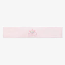 إيميل إي روز-طوق للرأس قطن جيرسي لون زهري بطبعة ورود | Childrensalon Outlet