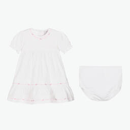 Emile et Rose-Белое платье с вышивкой для малышек | Childrensalon Outlet
