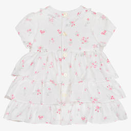 Emile et Rose-Baby Girls White Plumeti Cotton Dress | Childrensalon Outlet