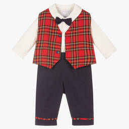 Emile et Rose-Сине-красный комплект с брюками | Childrensalon Outlet