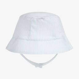 Emile et Rose-Blue Stripe Cotton Baby Sun Hat | Childrensalon Outlet