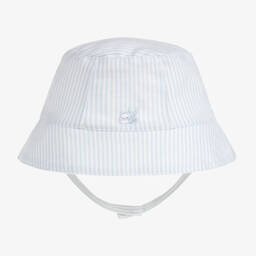 Emile et Rose-Blue Stripe Cotton Baby Sun Hat | Childrensalon Outlet