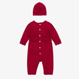 Emile et Rose-Girls Cotton Scarlet Babysuit Ensemble | Childrensalon Outlet