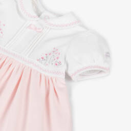 Emile et Rose-Girls Delicate Pink Cotton Floral Dress | Childrensalon Outlet