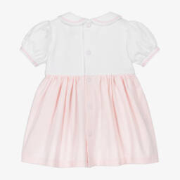 Emile et Rose-Girls Delicate Pink Cotton Floral Dress | Childrensalon Outlet