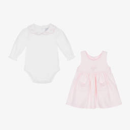 Emile et Rose-Girls Pink Dress and Bodysuit Set | Childrensalon Outlet