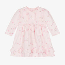 Emile et Rose-Girls Pink Floral Jersey Dress | Childrensalon Outlet