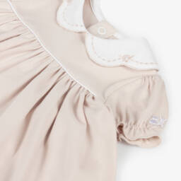 Emile et Rose-Мягкое бежевое хлопковое платье для девочек | Childrensalon Outlet