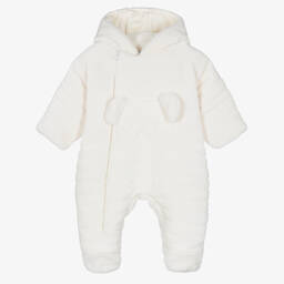 Emile et Rose-Кремовый велюровый комбинезон для коляски | Childrensalon Outlet