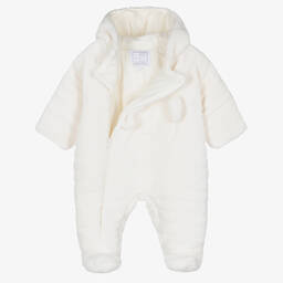Emile et Rose-Кремовый велюровый комбинезон для коляски | Childrensalon Outlet