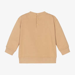 Emporio Armani-Baby Boys Beige Cotton Eagle Sweatshirt | Childrensalon Outlet