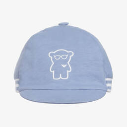 Emporio Armani-Baby Boys Blue Cap & Booties Gift Set | Childrensalon Outlet