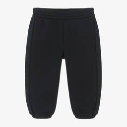 إمبوريو أرماني-بنطلون رياضي أطفال ولادي قطن لون كحلي داكن | Childrensalon Outlet