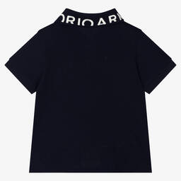 Emporio Armani-Синяя хлопковая рубашка поло | Childrensalon Outlet