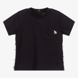 إEmporio Armani-تيشيرت أطفال ولادي قطن لون كحلي | Childrensalon Outlet