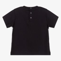 إEmporio Armani-تيشيرت أطفال ولادي قطن لون كحلي | Childrensalon Outlet