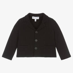 إمبوريو أرماني-جاكيت بلايزر أطفال ولادي مزيج قطن لون كحلي | Childrensalon Outlet