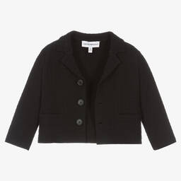 إمبوريو أرماني-جاكيت بلايزر أطفال ولادي مزيج قطن لون كحلي | Childrensalon Outlet