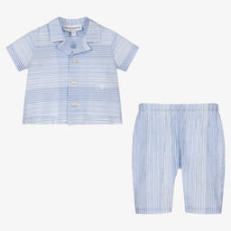 Emporio Armani-Голубая рубашка и брюки в полоску | Childrensalon Outlet