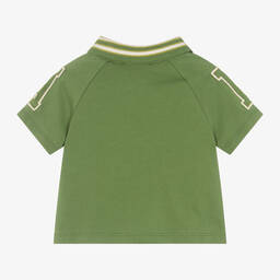 Emporio Armani-Baby Boys Green Cotton EA Polo Shirt | Childrensalon Outlet